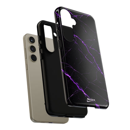 Nexora Purple Lightning Marble Phone Case