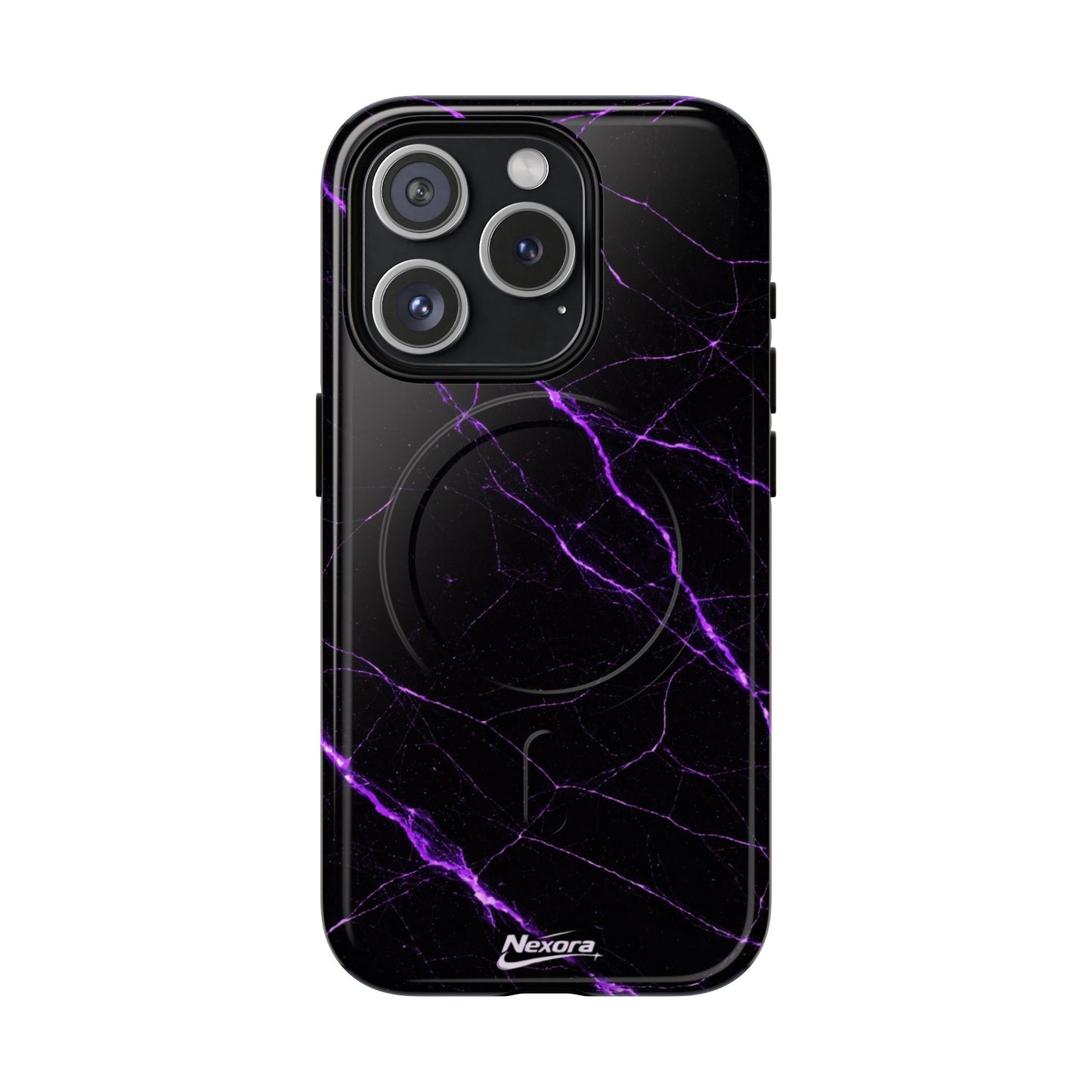 Nexora Purple Marble Magnetic Phone Case
