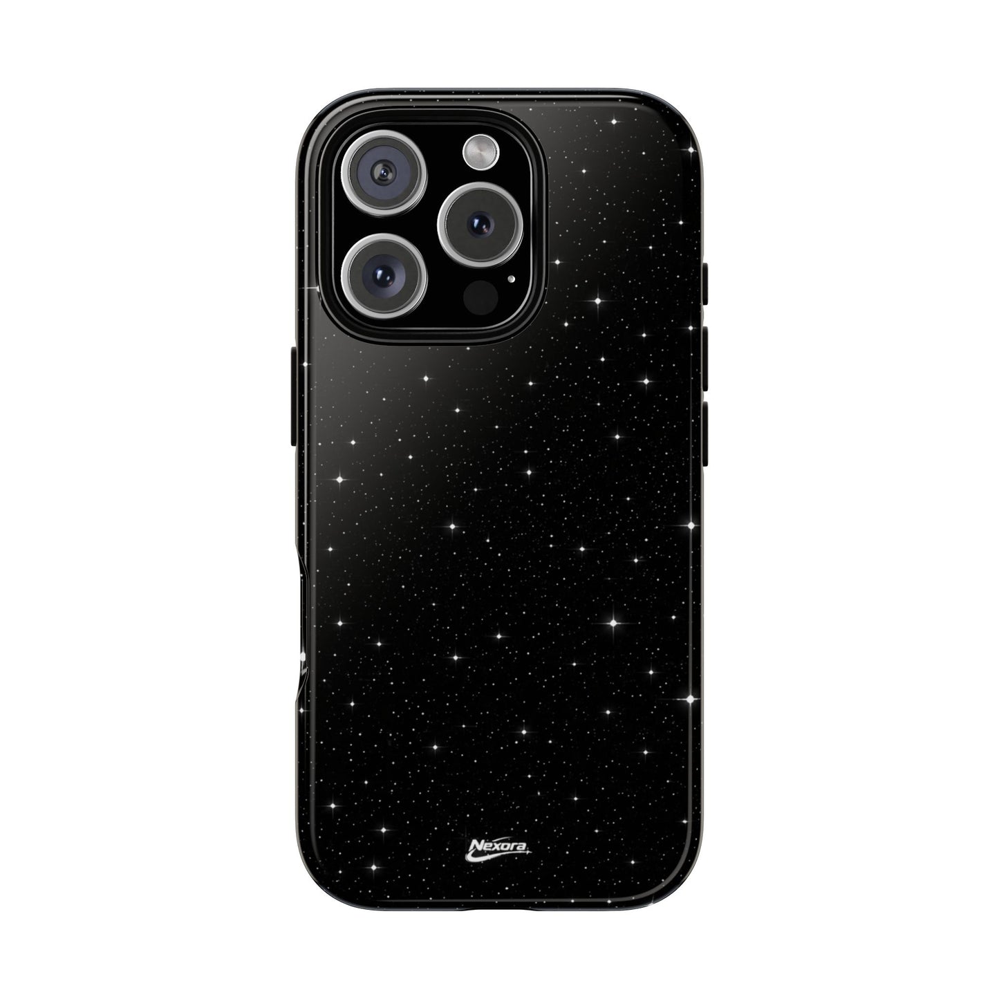Nexora Galaxy Tough Phone Case — Black Stardust Protective Case