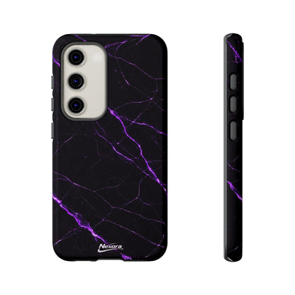 Nexora Purple Lightning Marble Phone Case