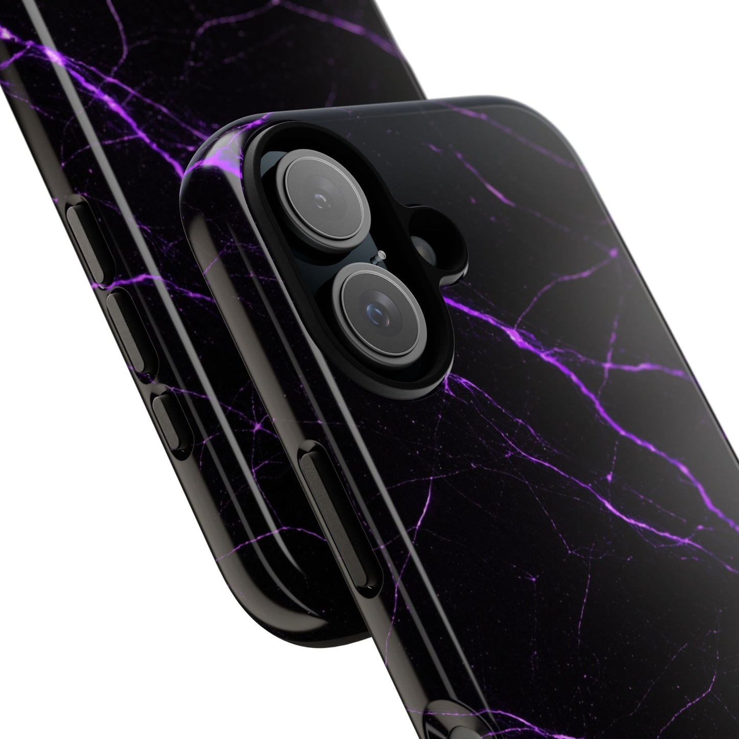 Nexora Purple Lightning Marble Phone Case — Tough Protective Phone Case