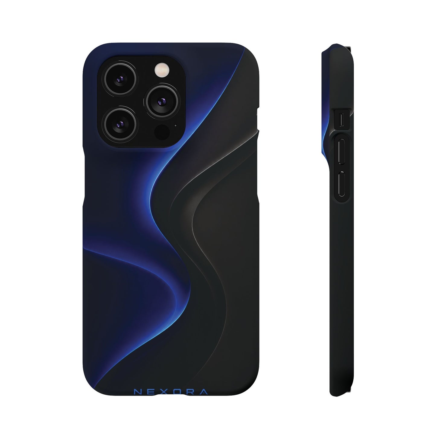 Phone Case — Nexora Blue Wave Matte Snap Case