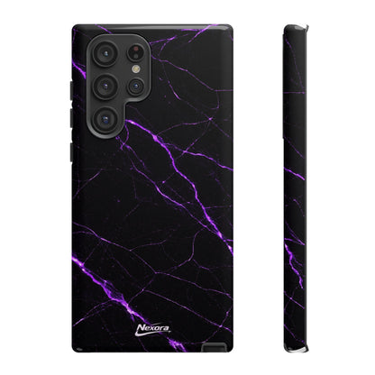 Nexora Purple Lightning Marble Phone Case