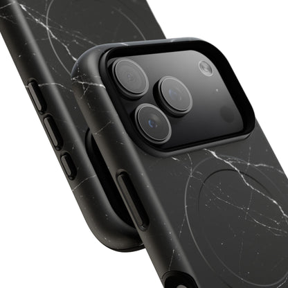 Nexora Magnetic Tough Phone Case - Black Marble Protective Cover