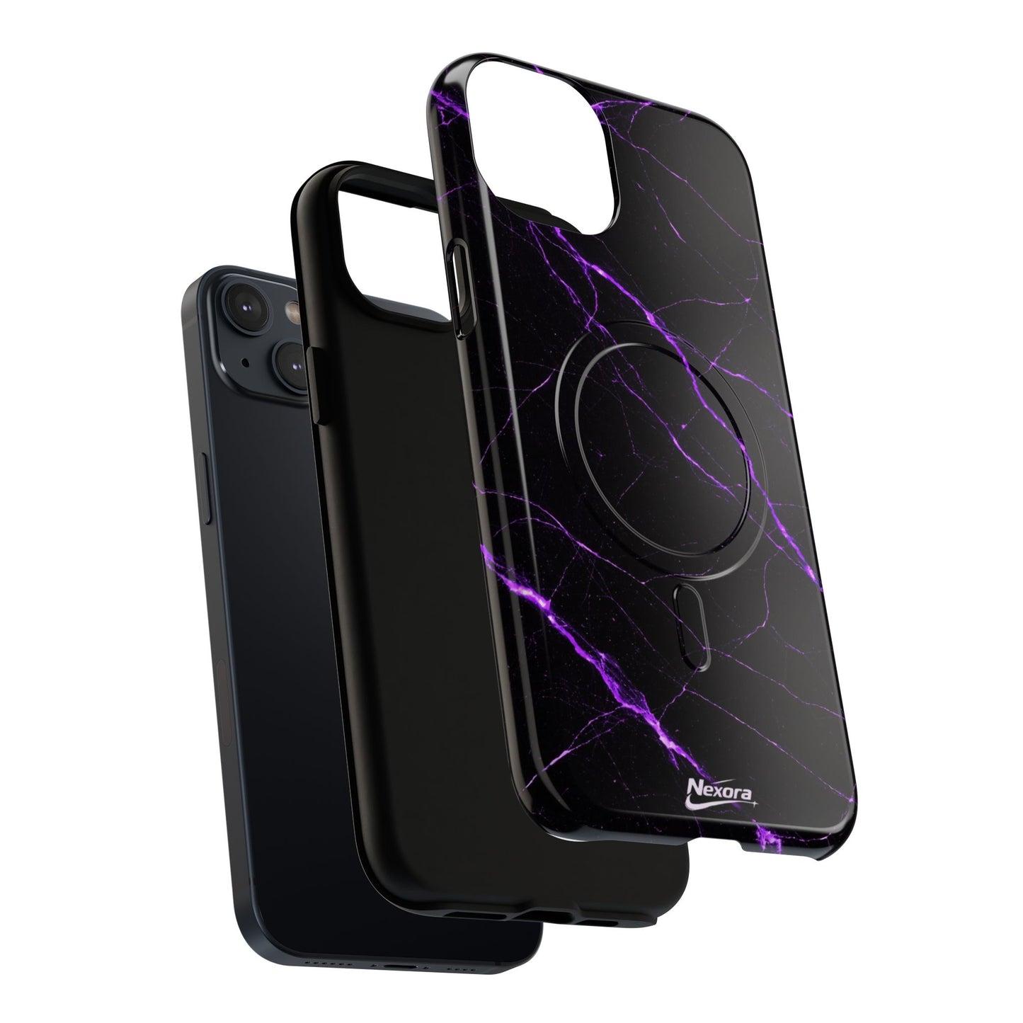 Nexora Purple Marble Magnetic Phone Case