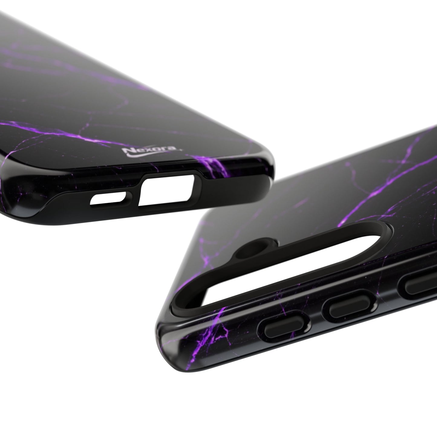 Nexora Purple Lightning Marble Phone Case