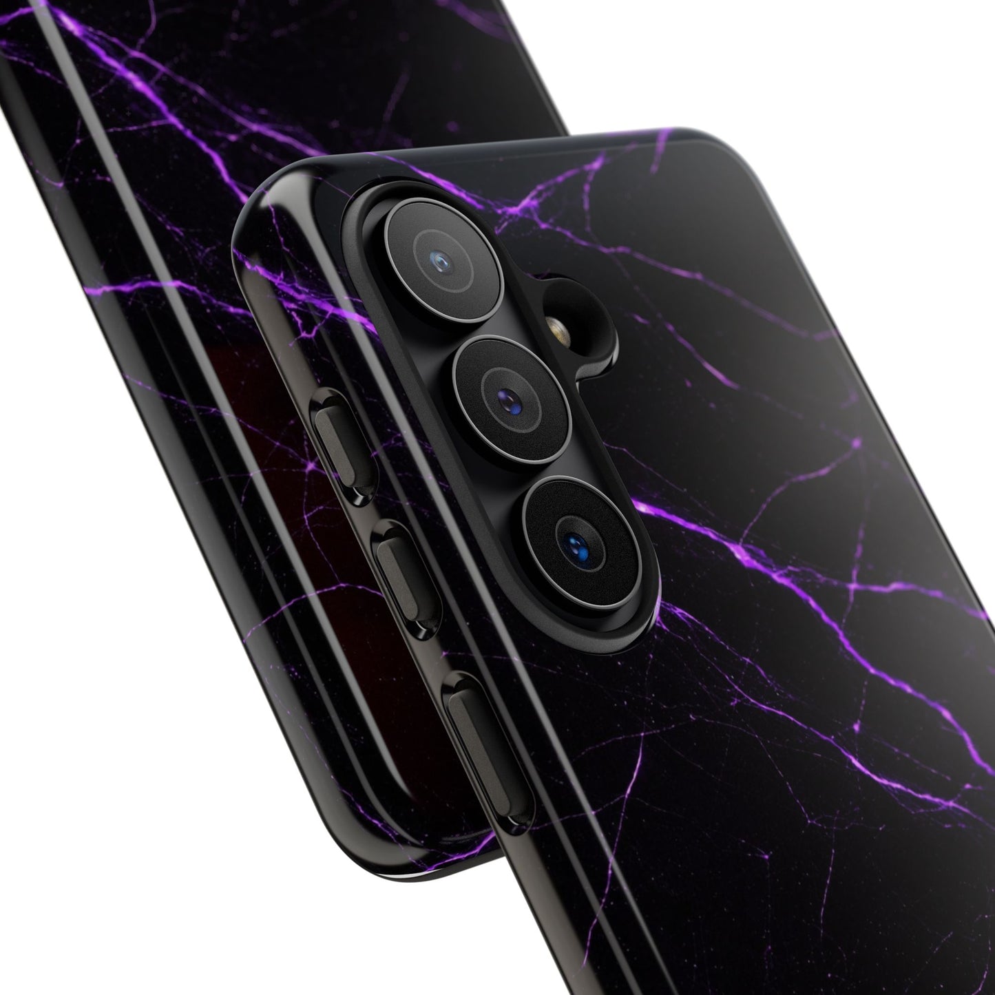 Nexora Purple Lightning Marble Phone Case