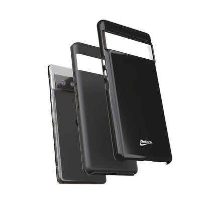 Nexora Black Tough Phone Case – Protective Slim Armor with Logo