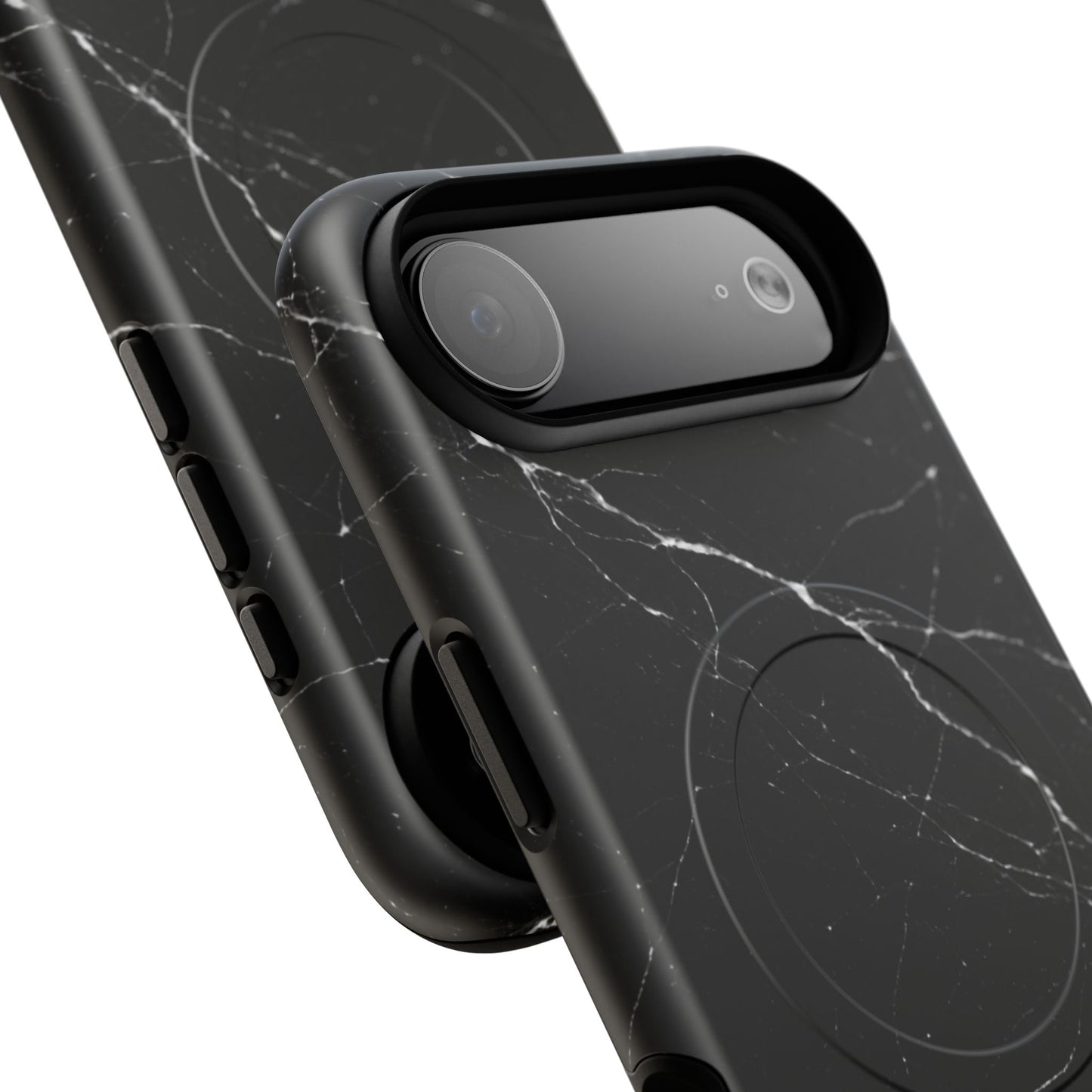 Nexora Magnetic Tough Phone Case - Black Marble Protective Cover