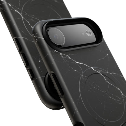 Nexora Magnetic Tough Phone Case - Black Marble Protective Cover