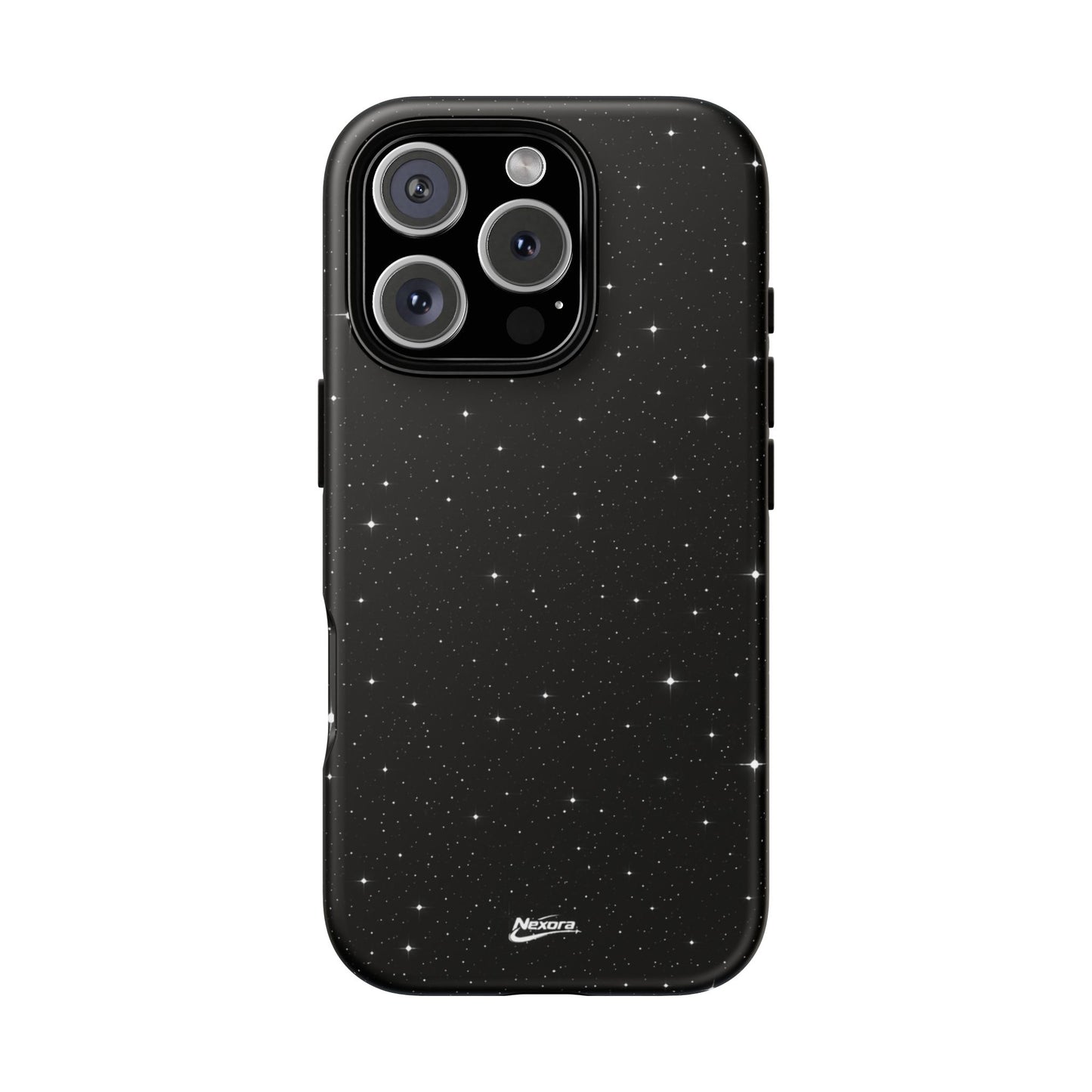 Nexora Galaxy Tough Phone Case — Black Stardust Protective Case