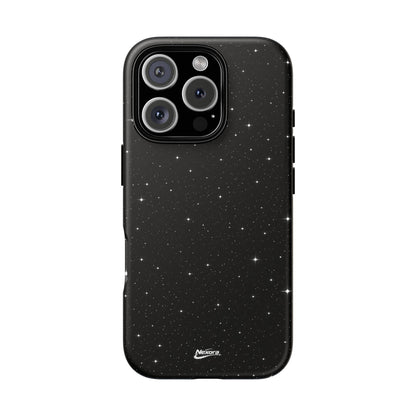 Nexora Galaxy Tough Phone Case — Black Stardust Protective Case