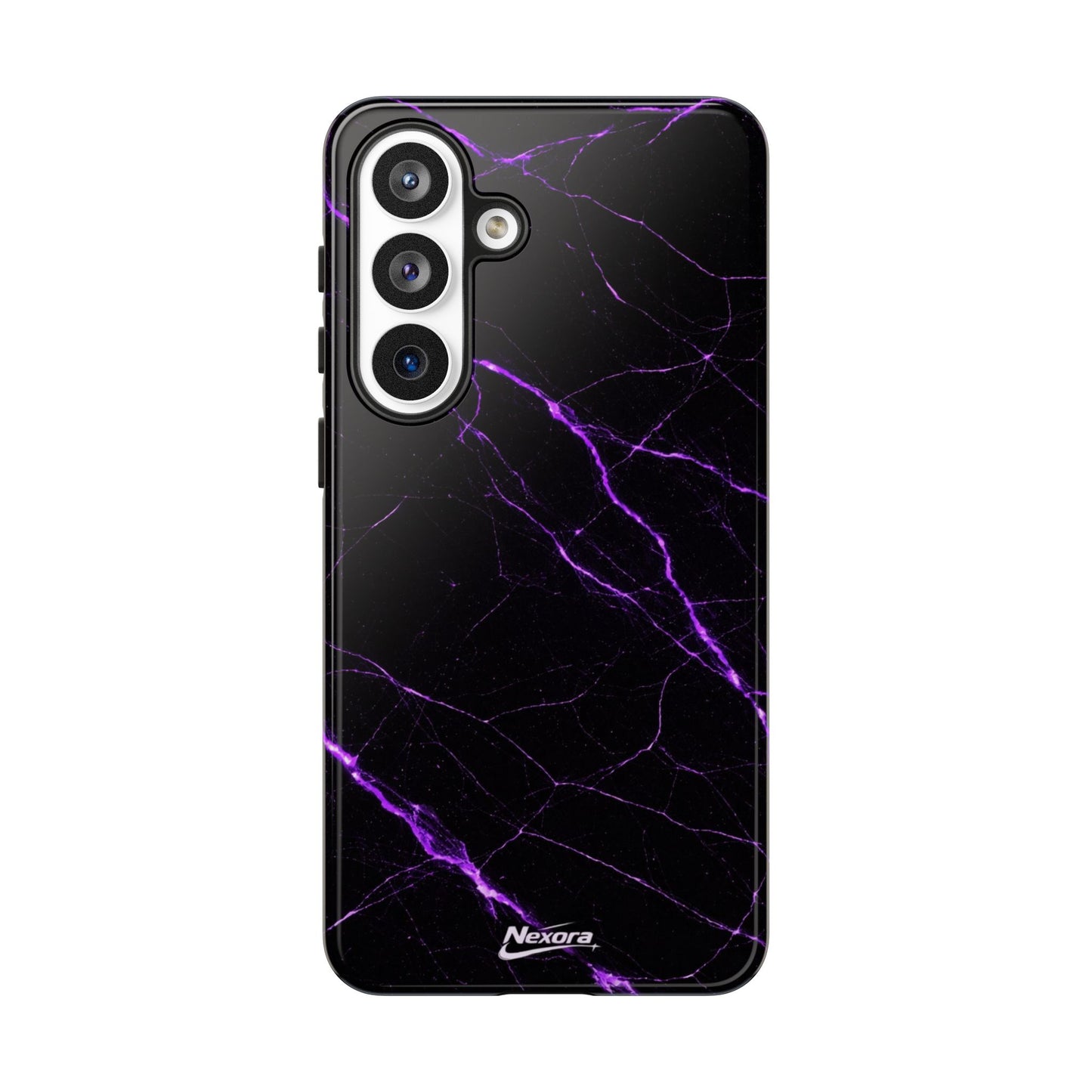 Nexora Purple Lightning Marble Phone Case