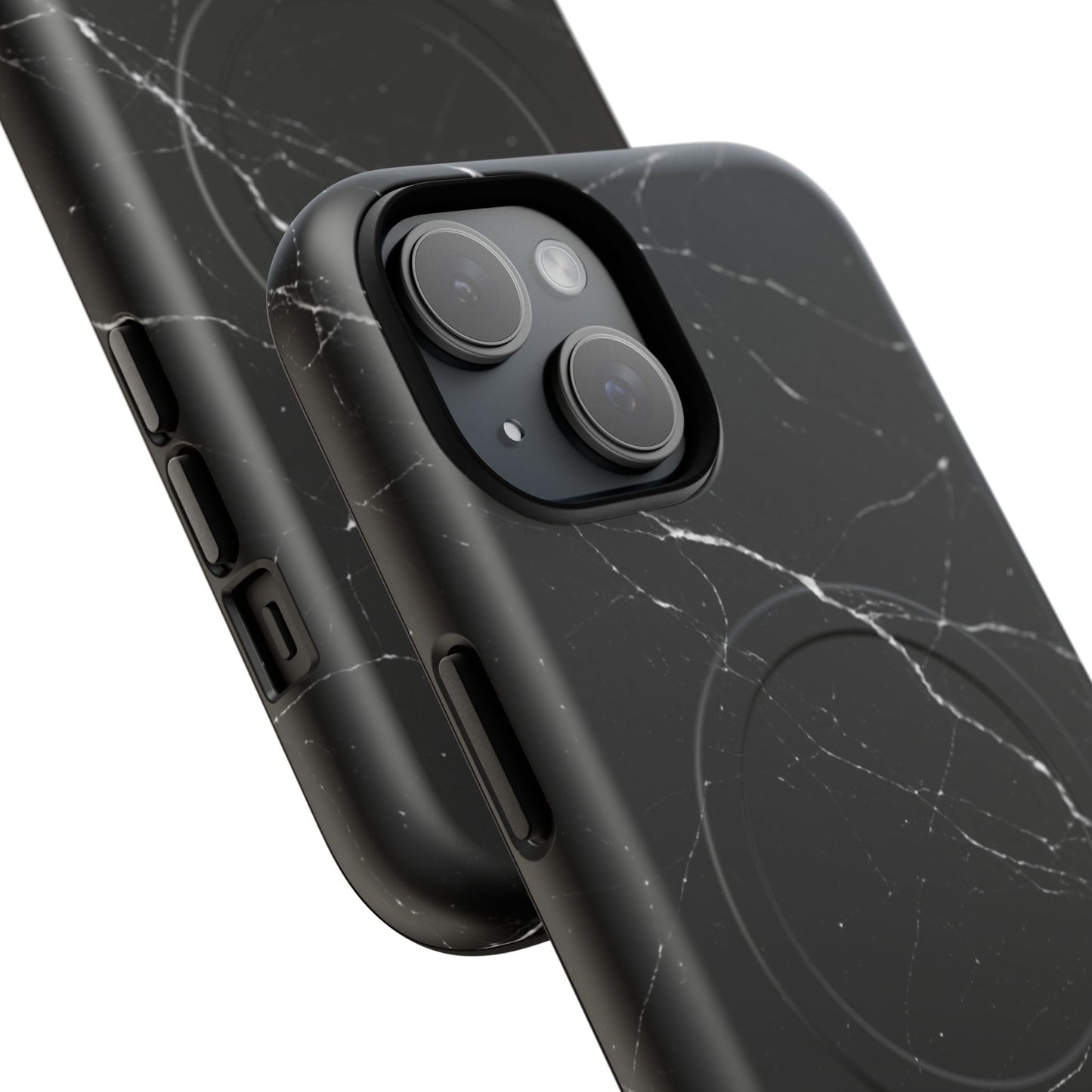 Nexora Magnetic Tough Phone Case - Black Marble Protective Cover