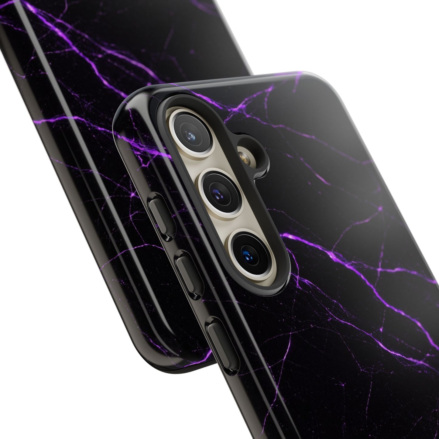 Nexora Purple Lightning Marble Phone Case