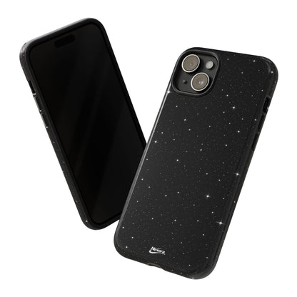 Nexora Galaxy Tough Phone Case — Black Stardust Protective Case