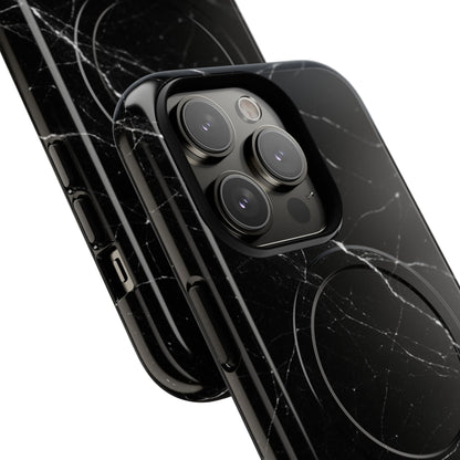 Nexora Magnetic Tough Phone Case - Black Marble Protective Cover