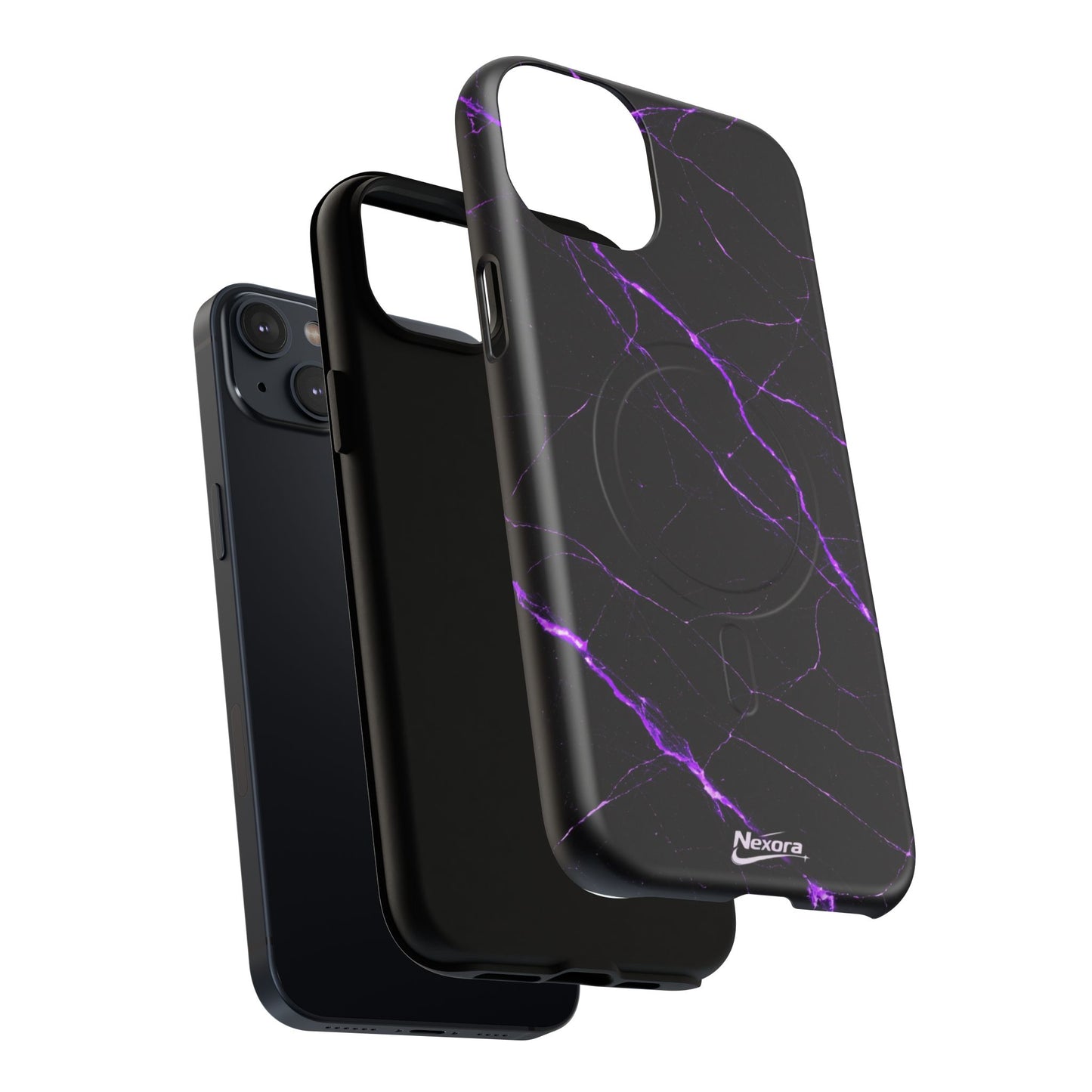 Nexora Purple Marble Magnetic Phone Case