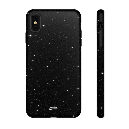 Nexora Galaxy Tough Phone Case — Black Stardust Protective Case