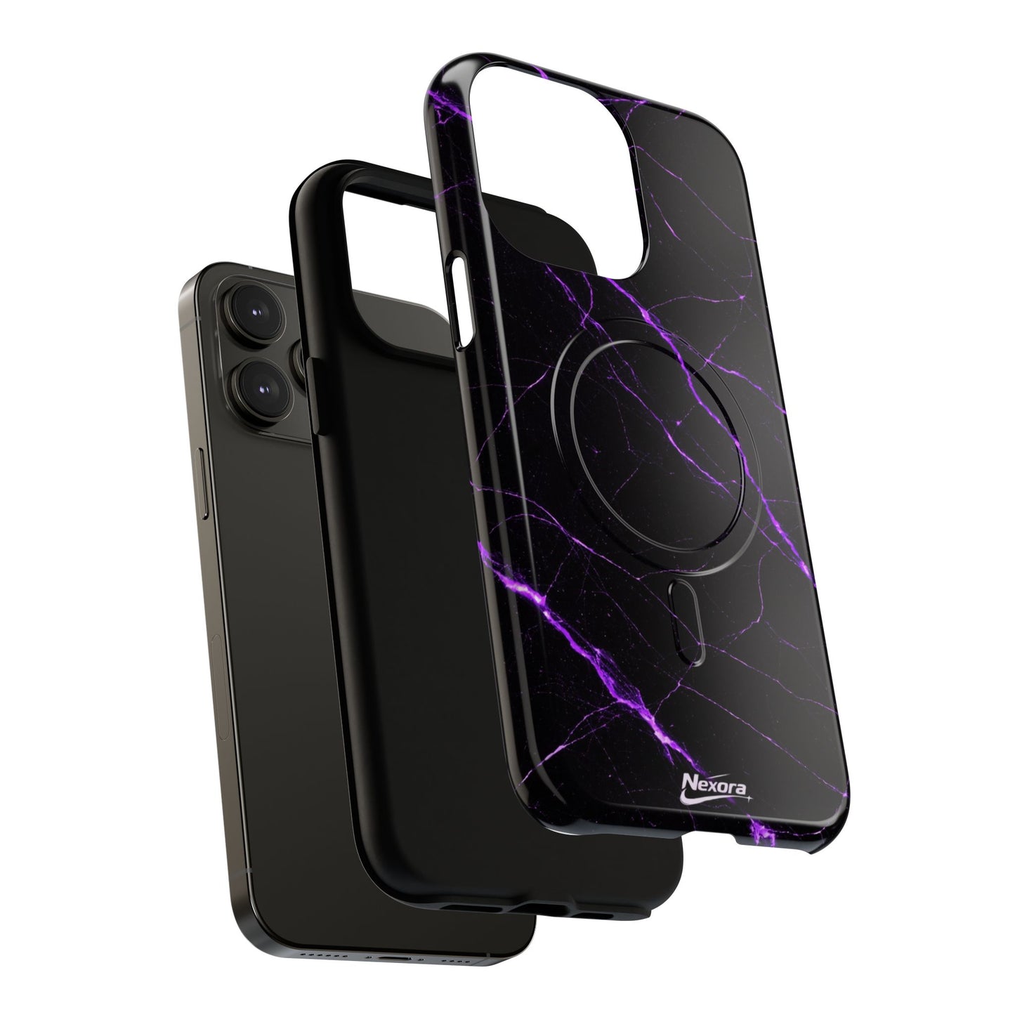 Nexora Purple Marble Magnetic Phone Case