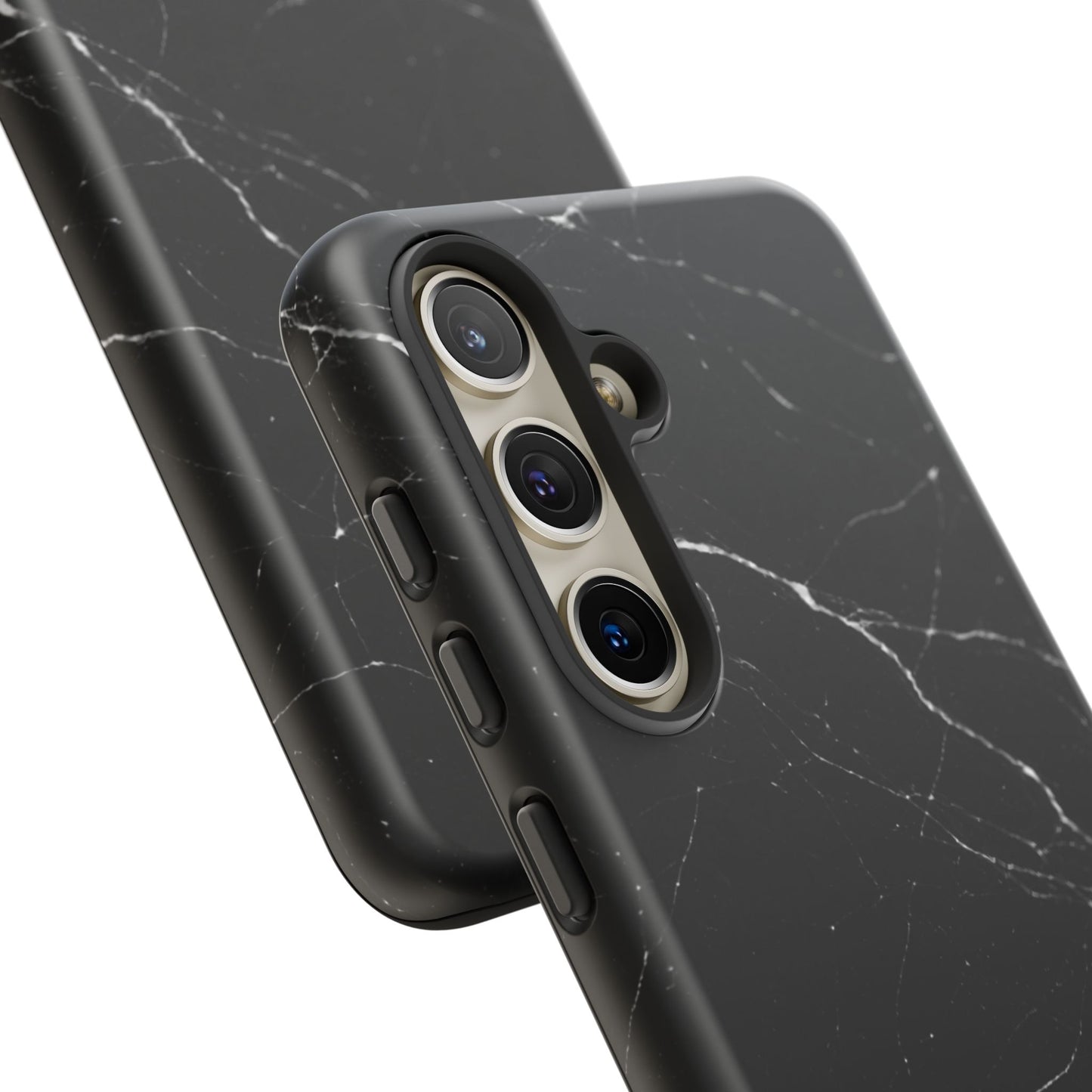 Nexora Black Marble Phone Case — Sleek Tough Protective Case with White Veining