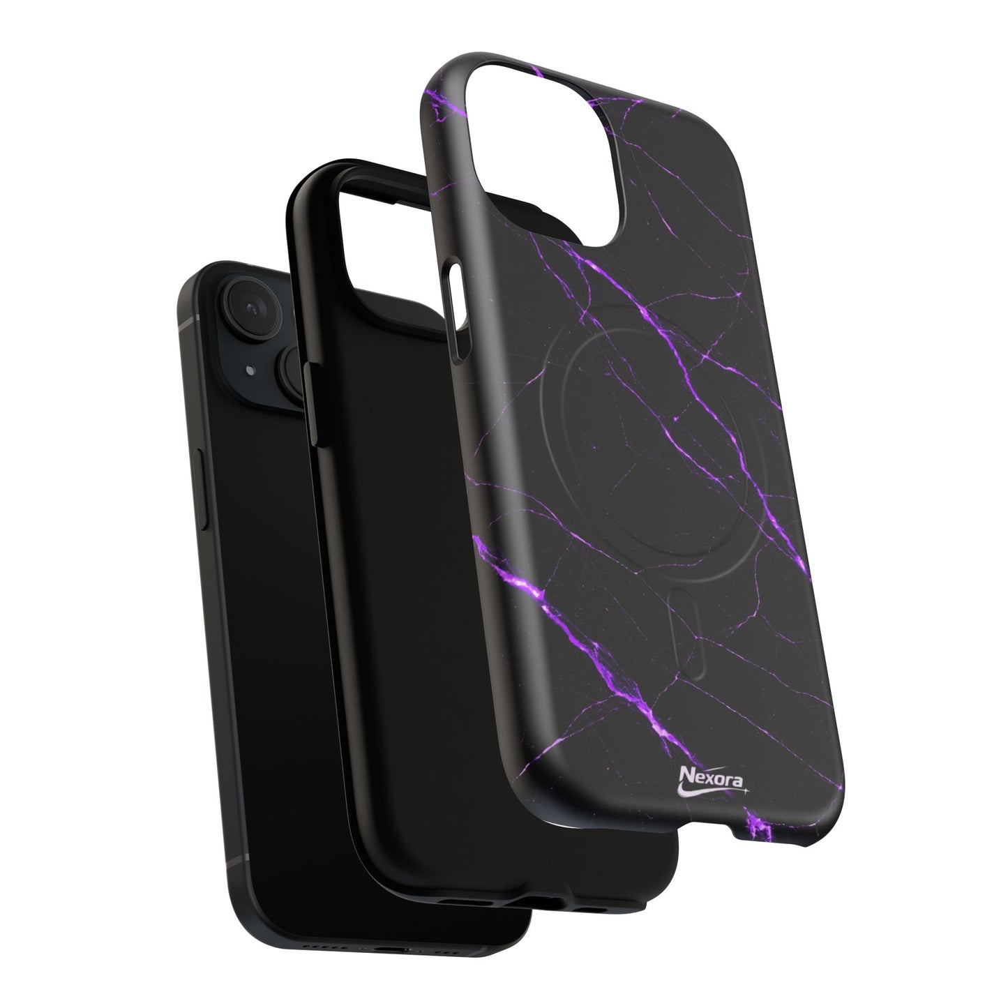 Nexora Purple Marble Magnetic Phone Case