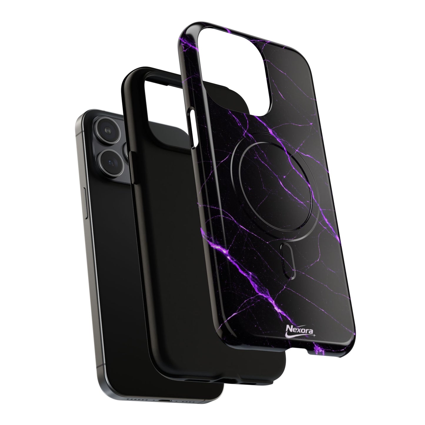 Nexora Purple Marble Magnetic Phone Case