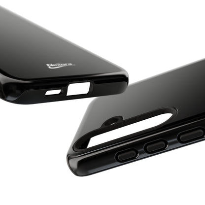 Nexora Black Tough Phone Case – Protective Slim Armor with Logo