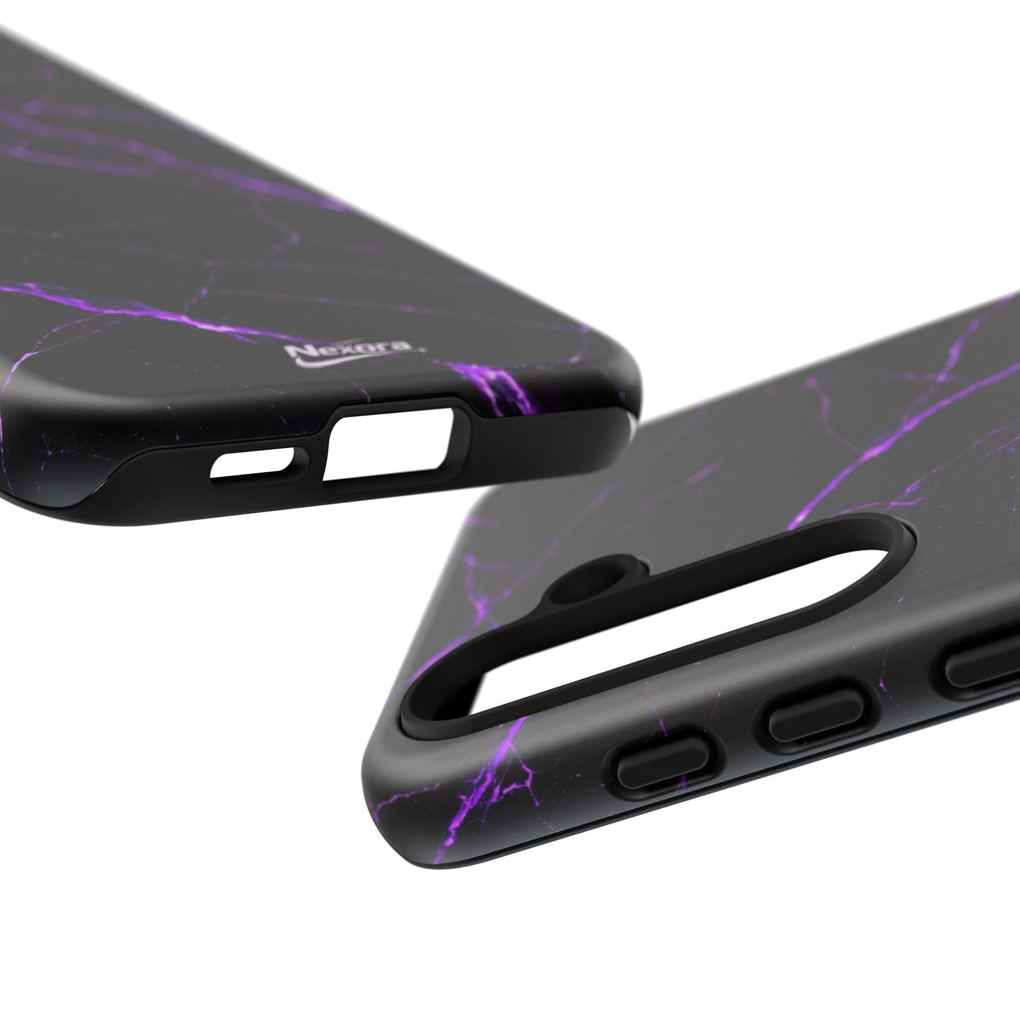Nexora Purple Lightning Marble Phone Case