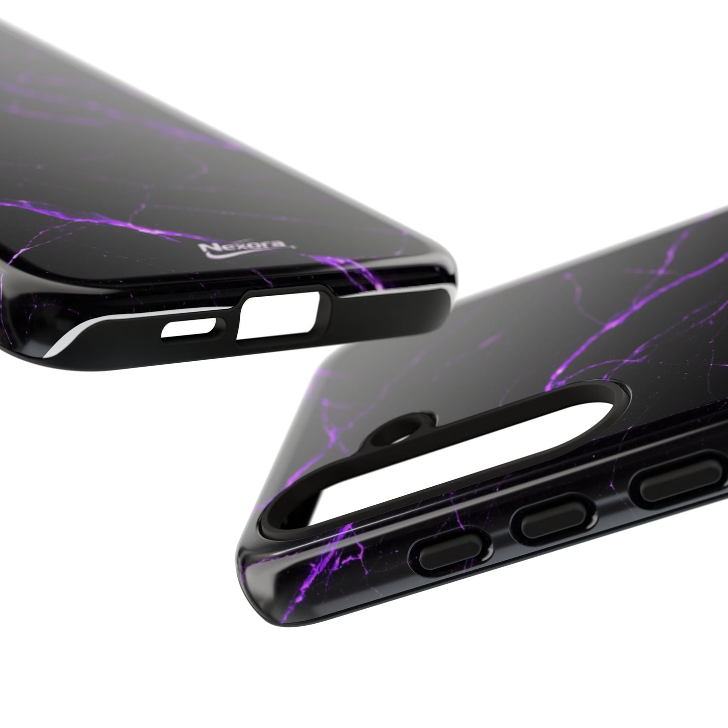 Nexora Purple Lightning Marble Phone Case