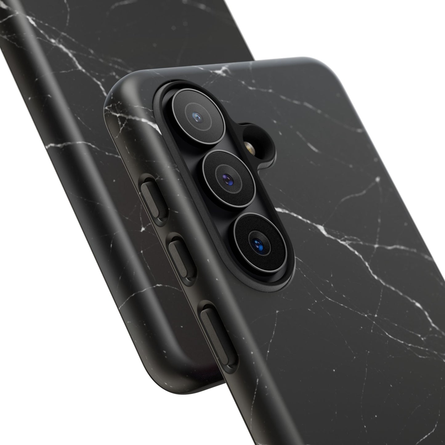 Nexora Black Marble Phone Case — Sleek Tough Protective Case with White Veining