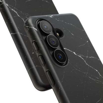 Nexora Black Marble Phone Case — Sleek Tough Protective Case with White Veining