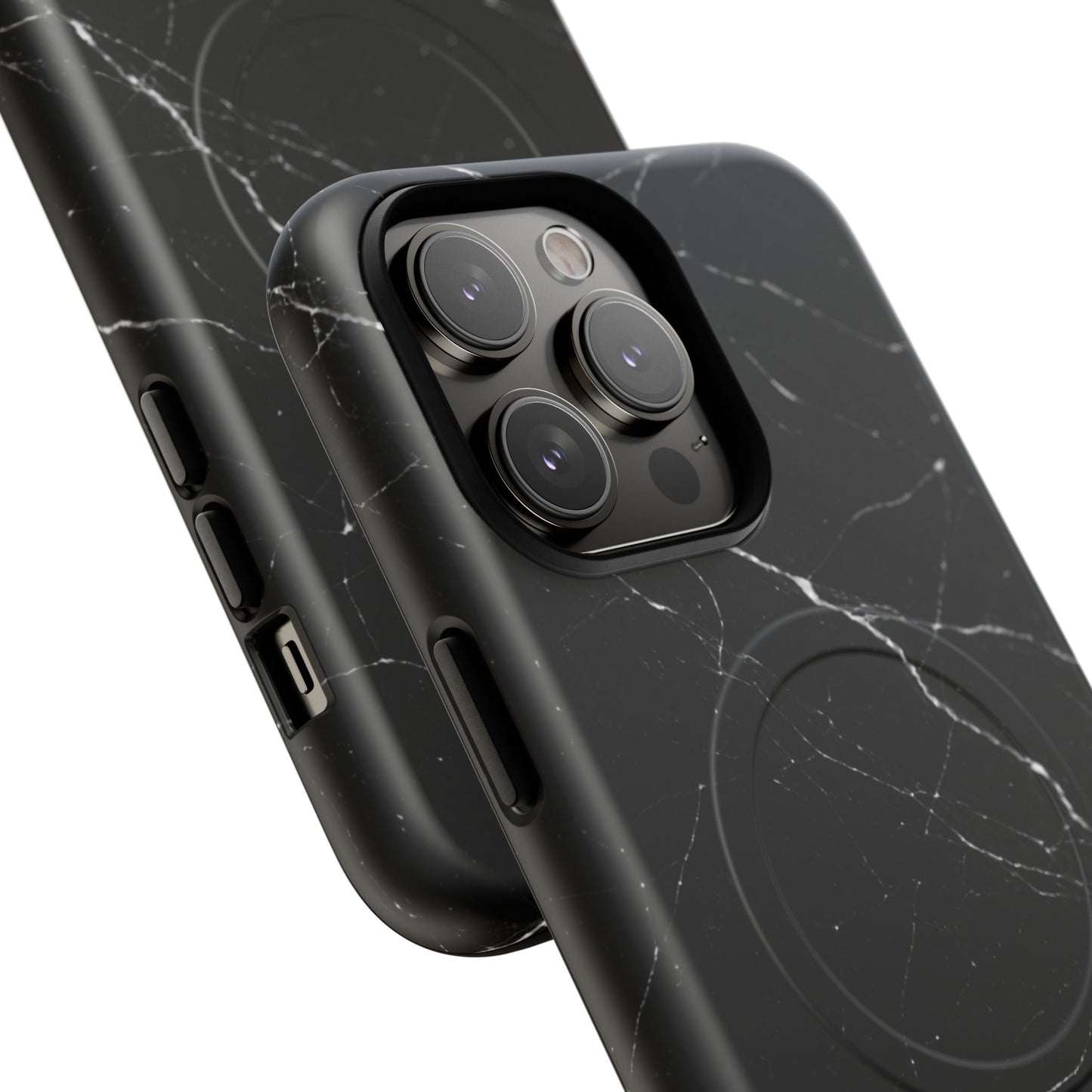 Nexora Magnetic Tough Phone Case - Black Marble Protective Cover