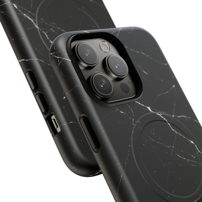 Nexora Magnetic Tough Phone Case - Black Marble Protective Cover