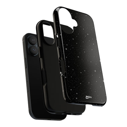 Nexora Galaxy Tough Phone Case — Black Stardust Protective Case