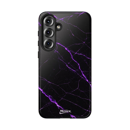 Nexora Purple Lightning Marble Phone Case