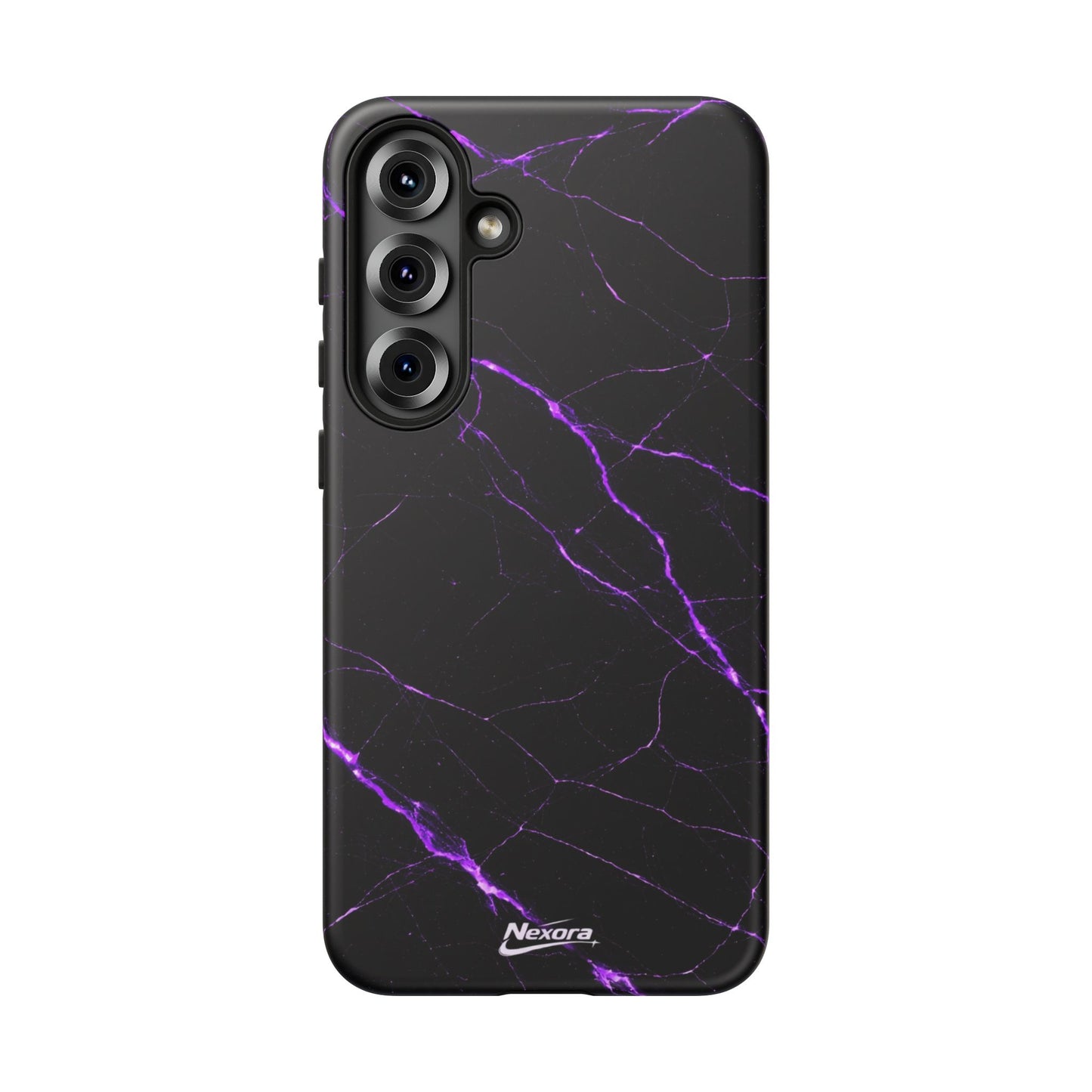 Nexora Purple Lightning Marble Phone Case