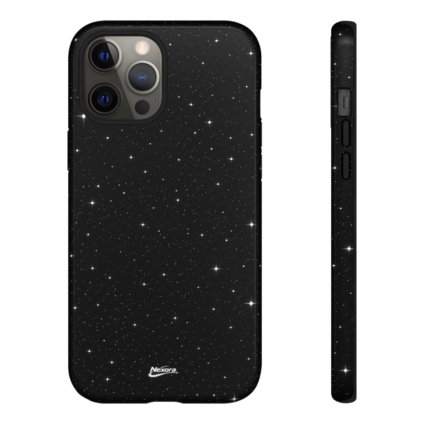 Nexora Galaxy Tough Phone Case — Black Stardust Protective Case