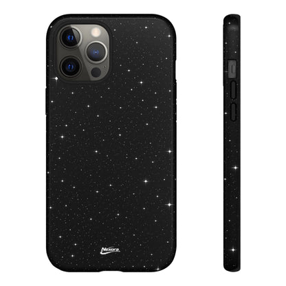 Nexora Galaxy Tough Phone Case — Black Stardust Protective Case