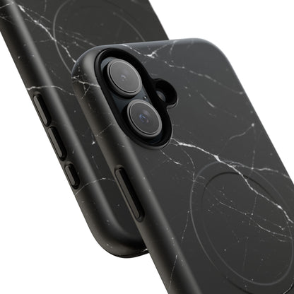 Nexora Magnetic Tough Phone Case - Black Marble Protective Cover
