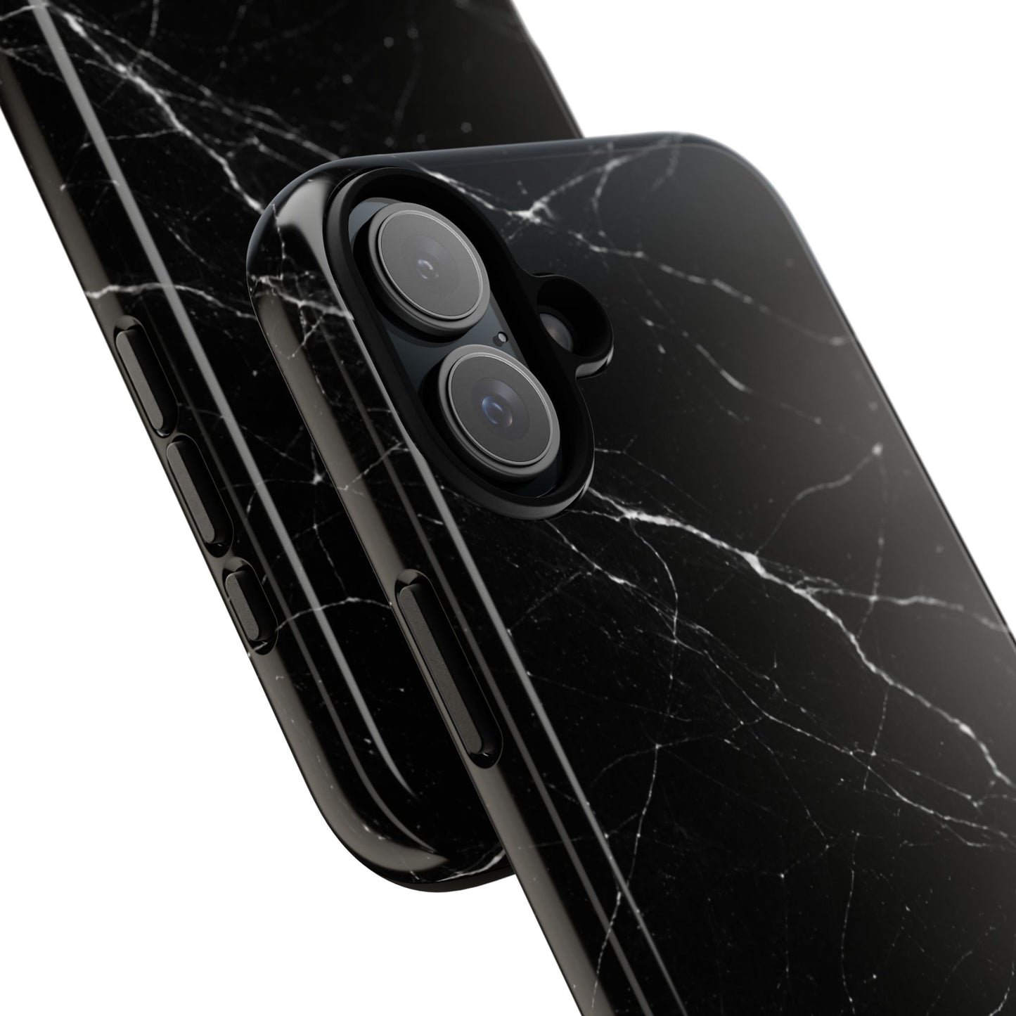 Nexora Black Marble Tough Phone Case — Slim Protective iPhone Cover