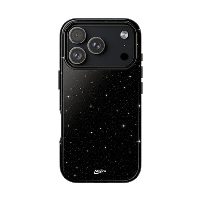 Nexora Galaxy Tough Phone Case — Black Stardust Protective Case