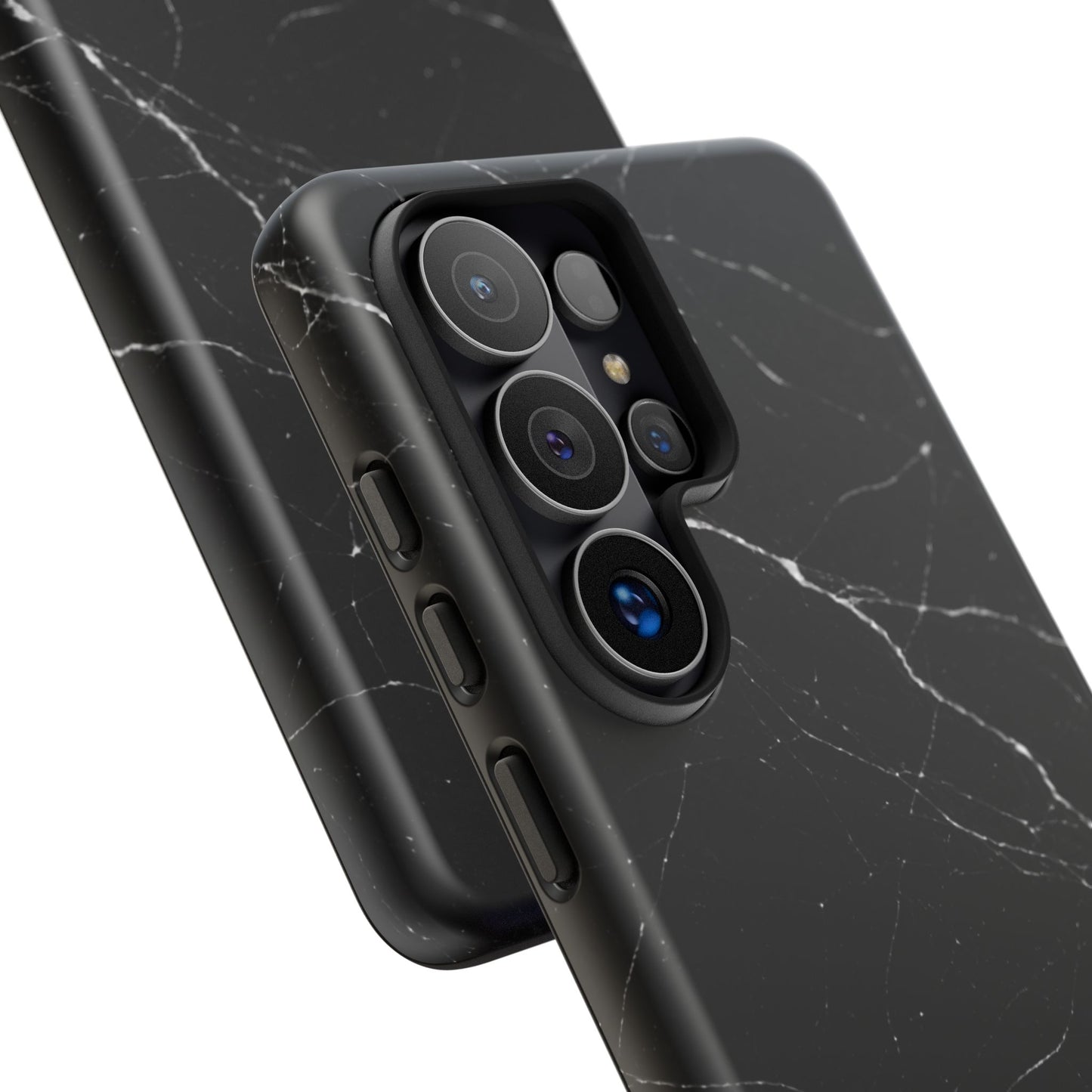 Nexora Black Marble Phone Case — Sleek Tough Protective Case with White Veining