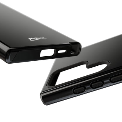 Nexora Black Tough Phone Case – Protective Slim Armor with Logo