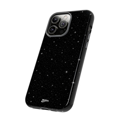 Nexora Galaxy Tough Phone Case — Black Stardust Protective Case