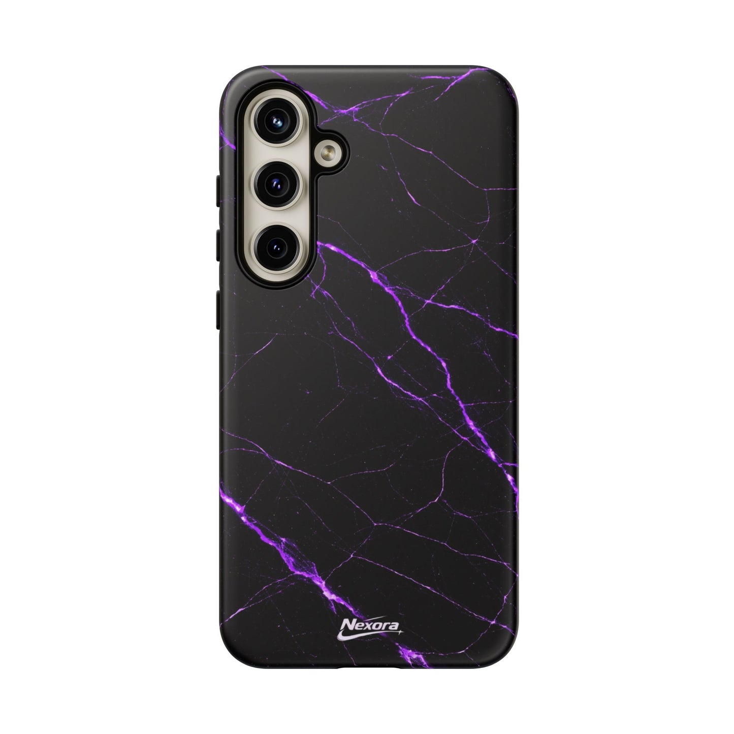 Nexora Purple Lightning Marble Phone Case
