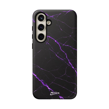 Nexora Purple Lightning Marble Phone Case