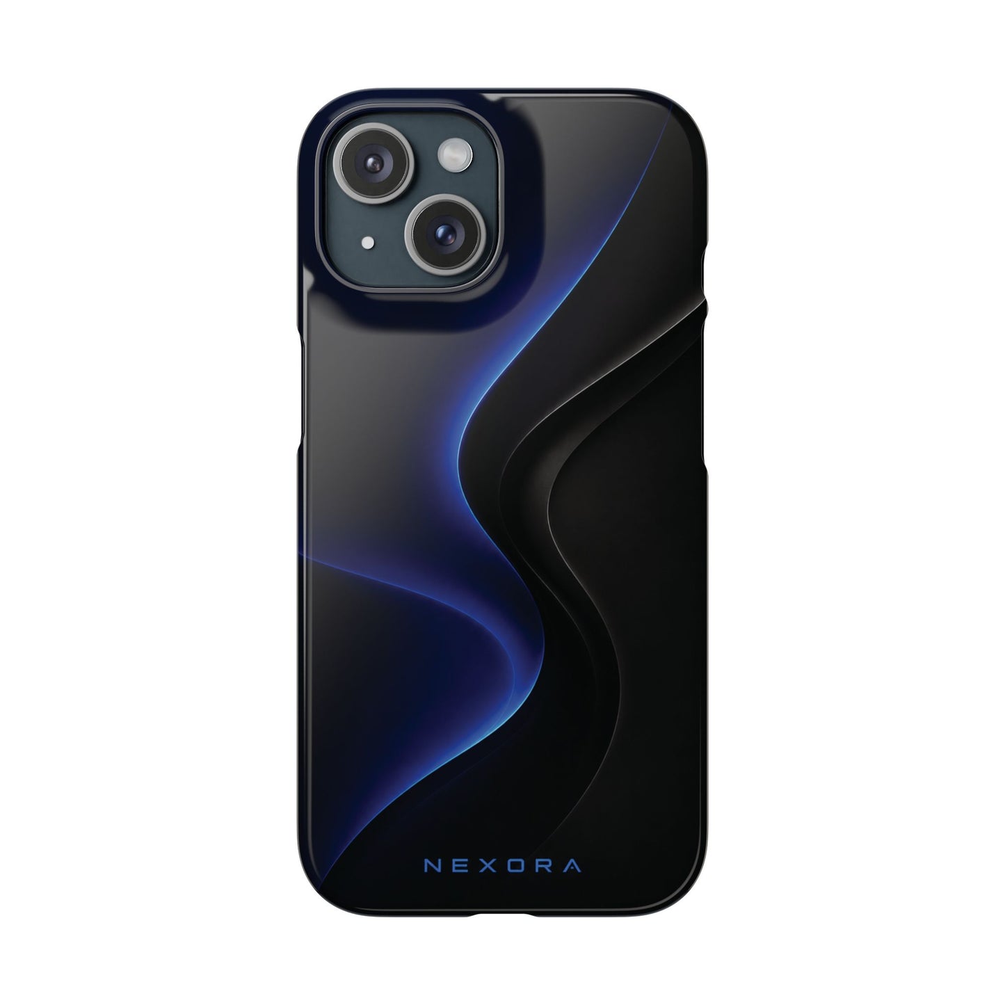 Phone Case — Nexora Blue Wave Matte Snap Case