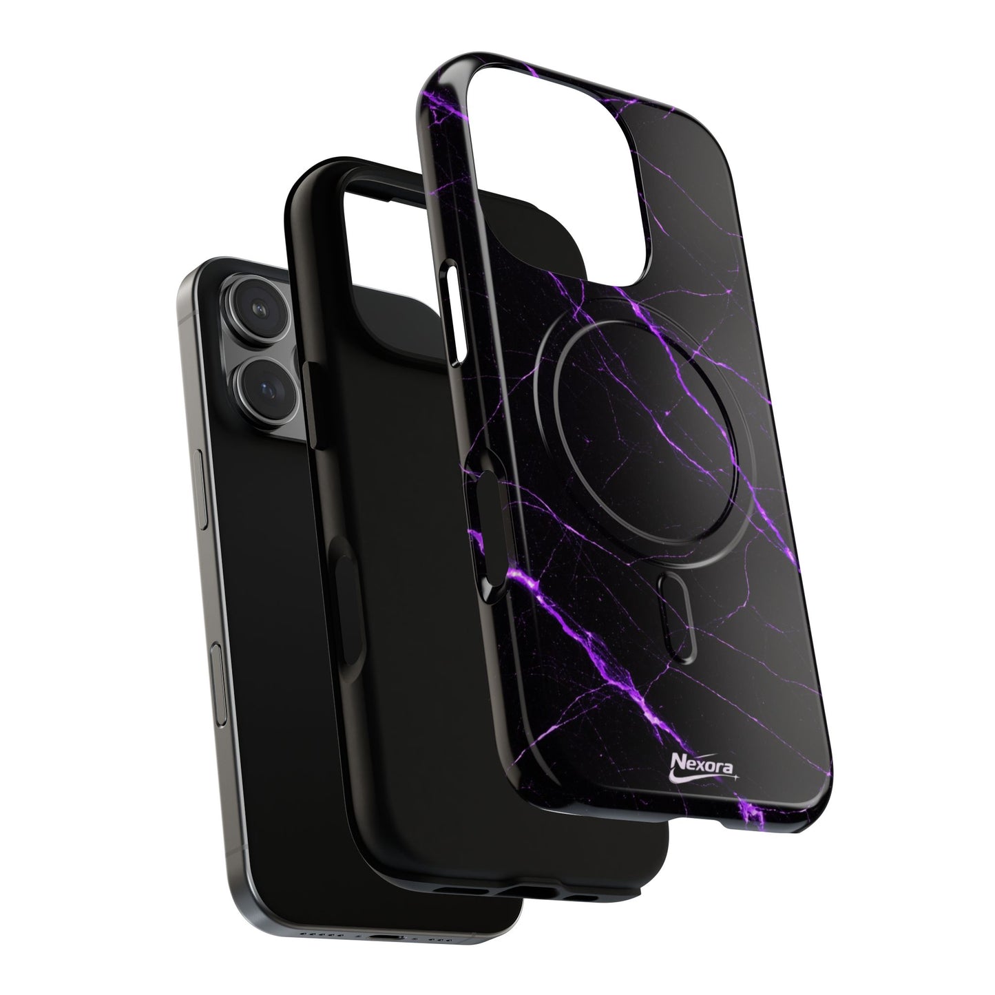 Nexora Purple Marble Magnetic Phone Case