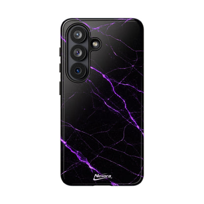 Nexora Purple Lightning Marble Phone Case